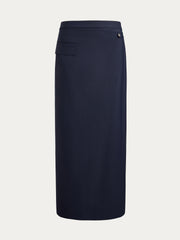 Asymmetric midi skirt