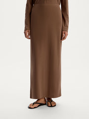 Crepe maxi skirt