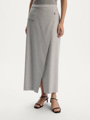 Asymmetric midi skirt