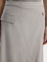 Asymmetric midi skirt