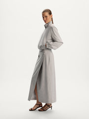 Asymmetric midi skirt