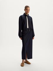 Asymmetric midi skirt