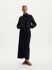 Asymmetric midi skirt