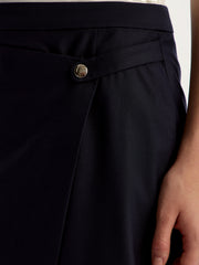 Asymmetric midi skirt