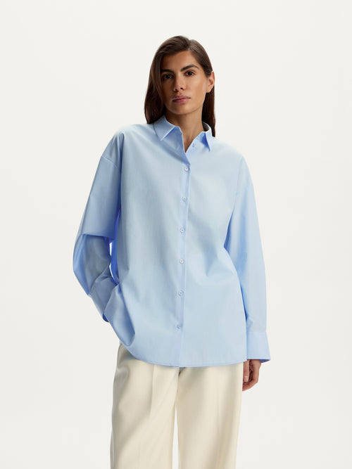 Mercerised cotton shirt