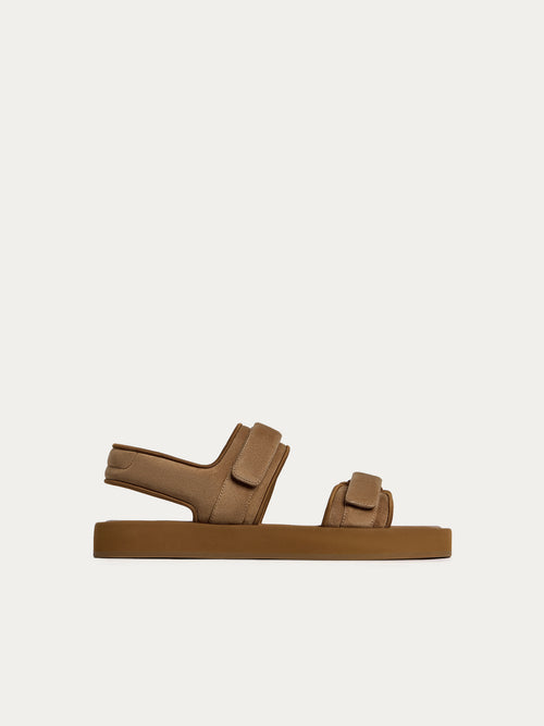 Suede velcro sandals