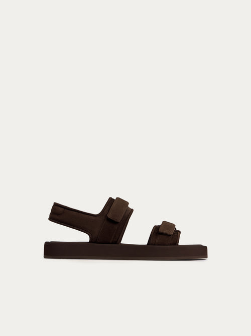 Suede velcro sandals