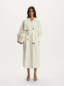 Wool blend trench coat