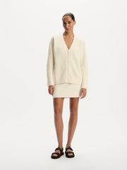 Bouclé knit cardigan
