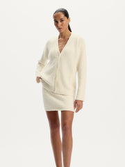 Bouclé knit cardigan