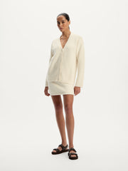 Bouclé knit skirt
