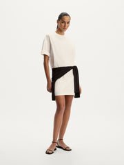 Mercerised cotton T-shirt dress
