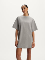 Mercerised cotton T-shirt dress