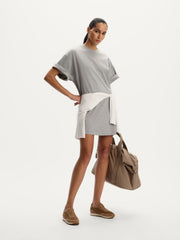 Mercerised cotton T-shirt dress