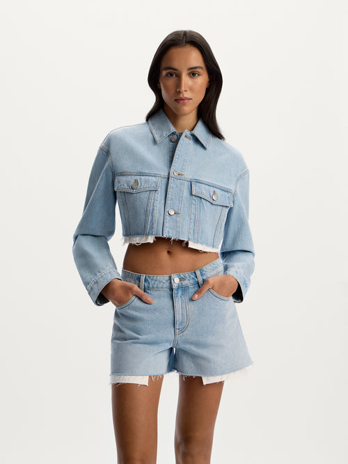 Cropped denim jacket