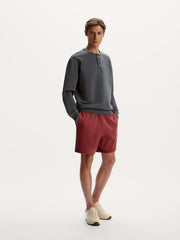 Garment-dyed terry sweatshirt