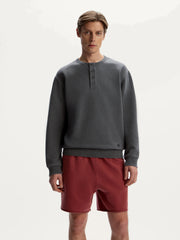 Garment-dyed terry sweatshirt