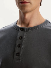 Garment-dyed terry sweatshirt