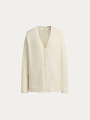 Bouclé knit cardigan