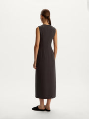 Slit midi dress