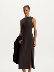 Slit midi dress