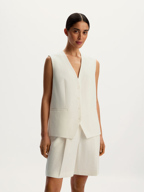 Suit linen vest