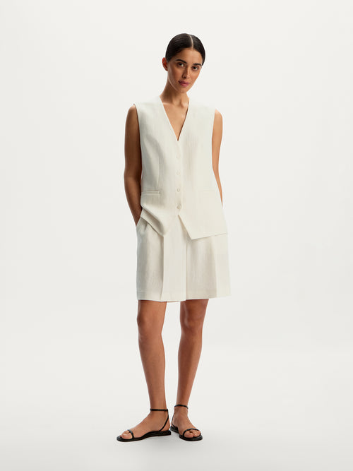 Suit linen Bermuda shorts
