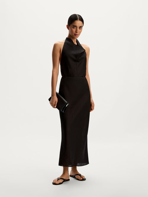 Linen maxi skirt
