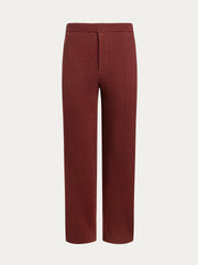 Textured knit trousers