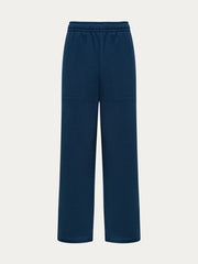 Wide leg terry trousers