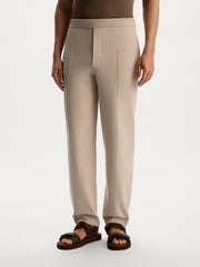 Textured knit trousers