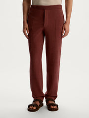 Textured knit trousers