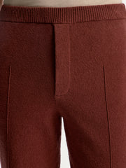 Textured knit trousers