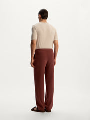 Textured knit trousers