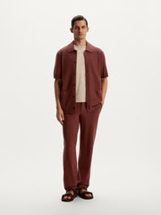 Textured knit trousers