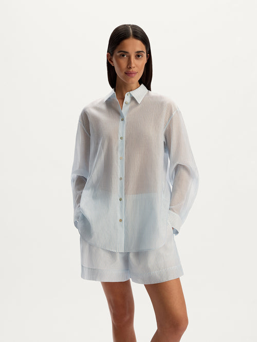 Cotton-silk shirt