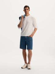 Relaxed fit denim shorts
