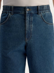 Relaxed fit denim shorts