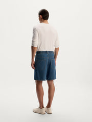 Relaxed fit denim shorts