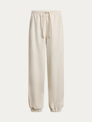 Melange terry trousers