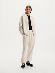 Melange terry trousers