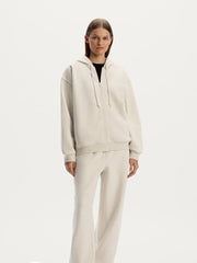 Melange terry trousers