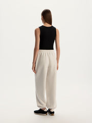 Melange terry trousers