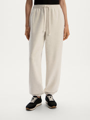 Melange terry trousers