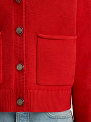 Cotton knit cardigan