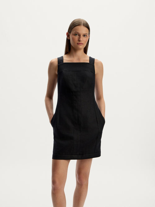 Linen mini dress