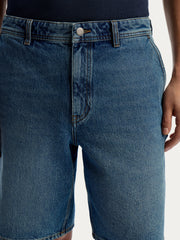 Straight leg denim shorts
