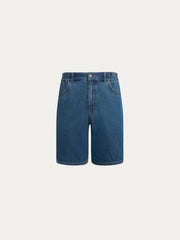 Relaxed fit denim shorts
