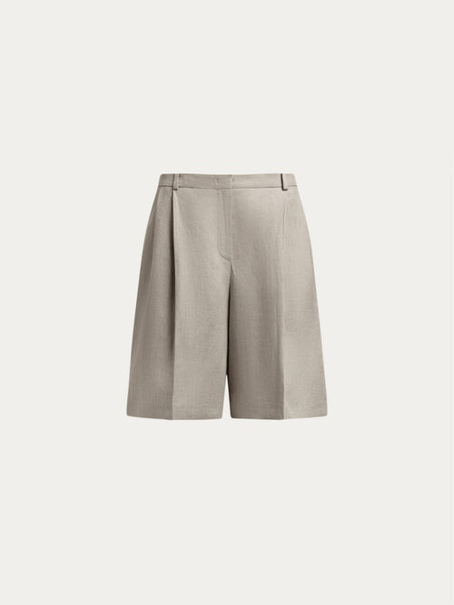Tailored linen shorts