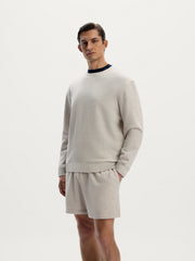 Textured terry sweatshirt